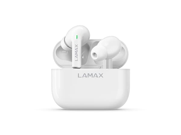 Lamax Clips1, True Wireless Stereo (TWS), Samtale/Musikk/Sport/Hverdag, 20 - 20000 Hz, 43 g, Hodesett, Hvit