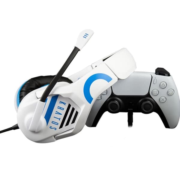Gaming headset med mikrofon FR-TEC Kratos Hvid Blå/hvid