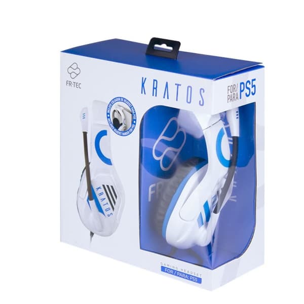 Gaming headset med mikrofon FR-TEC Kratos Hvid Blå/hvid