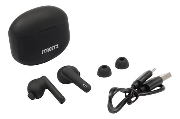 STREETZ True Wireless Stereo, aktiv brusreducering (ANC), in-ear, mattsvart