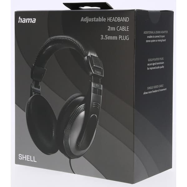 Hama Hörlur Shell Over-Ear Trådad  Svart