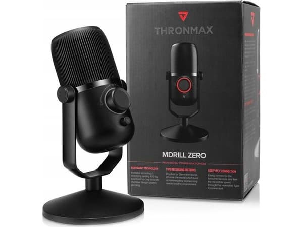 Thronmax M4, Mikrofon till spelkonsol, 20 - 20000 hz, 1%, 16 bit, 48 kHz, Kabel