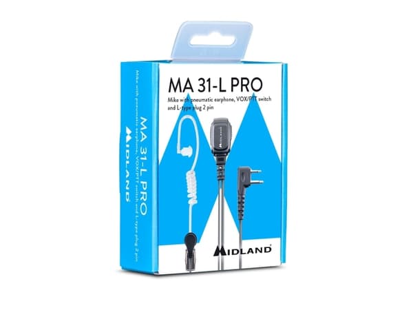 Midland MA31 L Pro, Hodesett, Midland, Sort, Gjennomsiktig