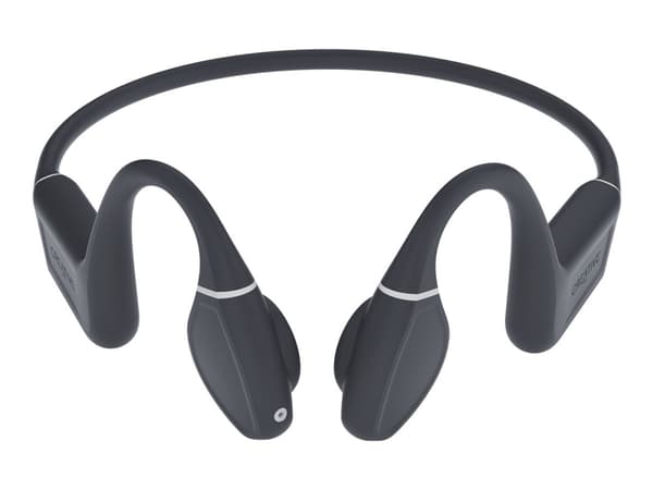 Creative Outlier Free - Hodetelefoner med mikrofon - åpent øre - bak-nakken-montering - Bluetooth - trådløs - aktiv støydemping - mørk skifergrå