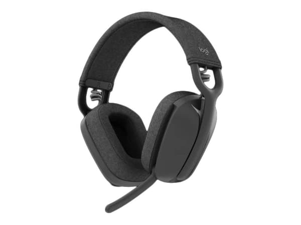Logitech Zone Vibe Wireless - Hodesett - full størrelse - Bluetooth - trådløs - USB-C via Bluetooth-adapter - grafitt - Optimert for UC