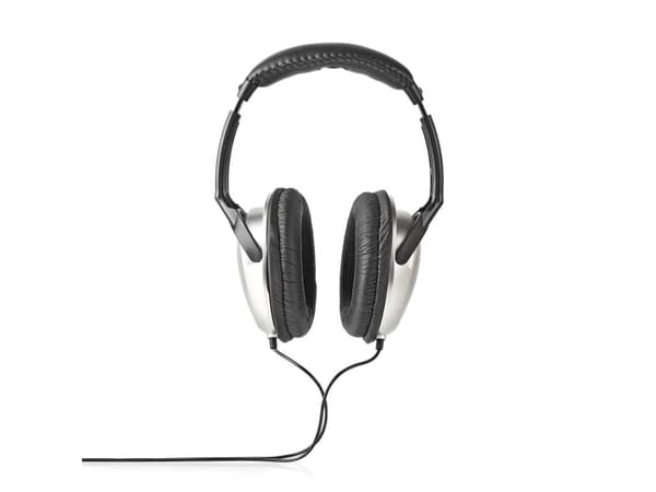 Nedis HPWD1201BK, Koblet med ledninger (ikke trådløs), Musikk, 20 - 20000 Hz, 300 g, Hodetelefoner, Sort, Sølv
