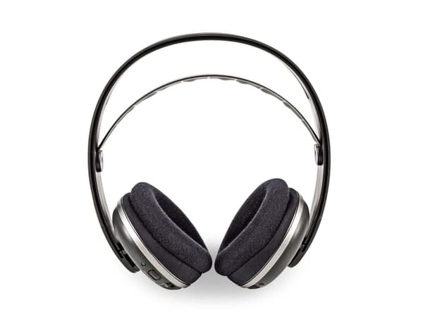 Nedis HPRF210BK, Langallinen & langaton, TV, 30 - 11000 Hz, 580 g, Kuulokkeet, Musta, Hopea