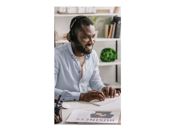 Jabra Evolve2 55 UC Stereo - Headset - på örat - Bluetooth - trådlös - aktiv brusradering - USB-A - svart - Optimerad för UC