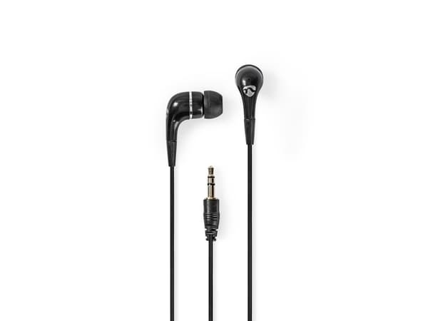 Nedis HPWD1001BK, Kabel, Musik, 20 - 20000 hz, 13 g, Hörlurar, Svart, Silver