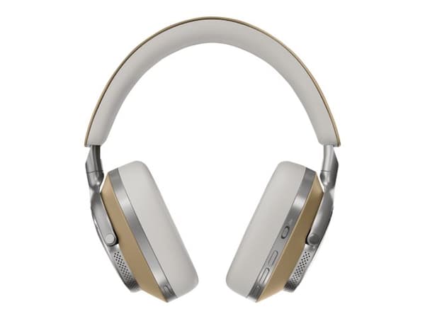 Bowers & Wilkins Px8 - Hörlurar med mikrofon - fullstorlek - Bluetooth - trådlös - aktiv brusradering - ljudisolerande - tan