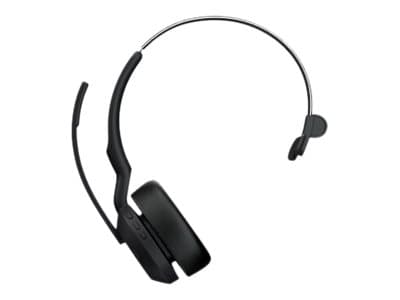 Jabra Evolve2 55 UC Mono - Headset - på örat - Bluetooth - trådlös - aktiv brusradering - USB-A - svart - Zoomcertifierad, Certifierad för Microsoft-