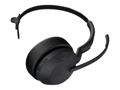 Jabra Evolve2 55 UC Mono - Headset - på örat - Bluetooth - trådlös - aktiv brusradering - USB-A - svart - Zoomcertifierad, Certifierad för Microsoft-