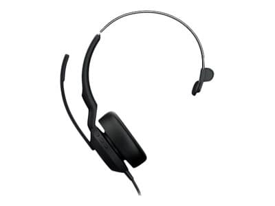 Jabra Evolve2 50 MS Mono - Headset - på örat - kabelansluten - aktiv brusradering - USB-A - svart - Zoomcertifierad, Certifierad för Microsoft-teams,