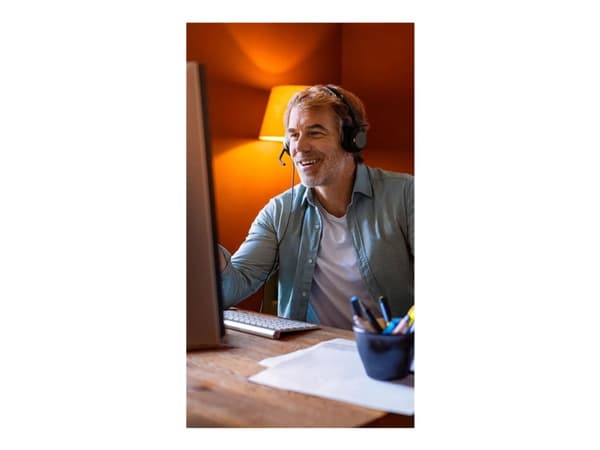 Jabra Evolve2 50 UC Stereo - Hodesett - on-ear - kablet - aktiv støydemping - USB-C - svart - Zoom Certified, Certified for Microsoft Teams, Cisco We