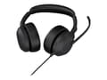 Miniatyrbilde 1 av 5: Jabra Evolve2 50 UC Stereo - Hodesett - on-ear - kablet - aktiv støydemping - USB-C - svart - Zoom Certified, Certified for Microsoft Teams, Cisco We