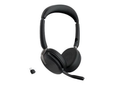 Jabra Evolve2 65 Flex UC Stereo - Headset - på örat - Bluetooth - trådlös - aktiv brusradering - USB-C - svart - Optimerad för UC