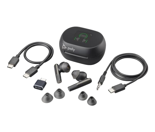 POLY Voyager Free 60+, Trådlös, Kontor/callcenter, Headset, Svart