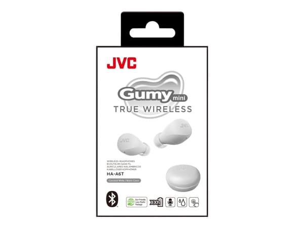 JVC HA-A6T - Gumy Mini - True wireless-hörlurar med mikrofon - inuti örat - Bluetooth - kokosvit