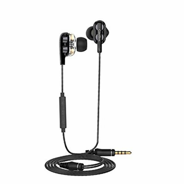 Hodetelefoner med Mikrofon CoolBox COO-AUR-S04DD Svart