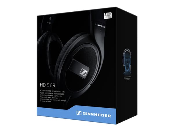 Sennheiser HD 569 - HD 5 - hodetelefoner med mikrofon - full størrelse - kablet - 3,5 mm jakk - svart