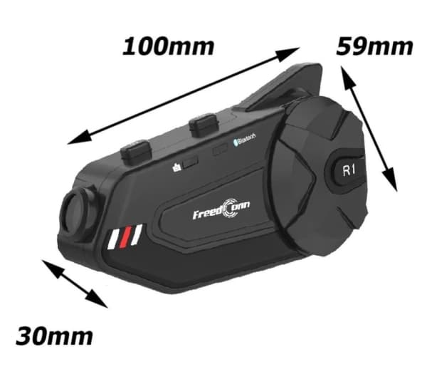 Intercom til motorcykler FREEDCONN R1 PLUS E Sort