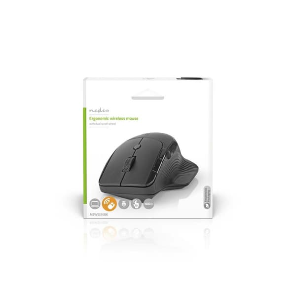 Nedis Mus | Wireless | 800 / 1200 / 1600 dpi | Justerbar DPI | Antall knapper: 6 | Right-Handed