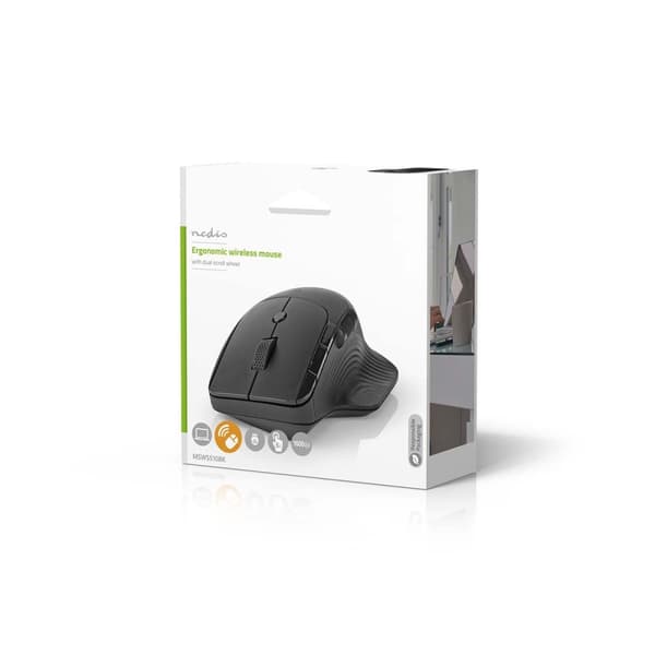 Nedis Mus | Wireless | 800 / 1200 / 1600 dpi | Justerbar DPI | Antall knapper: 6 | Right-Handed