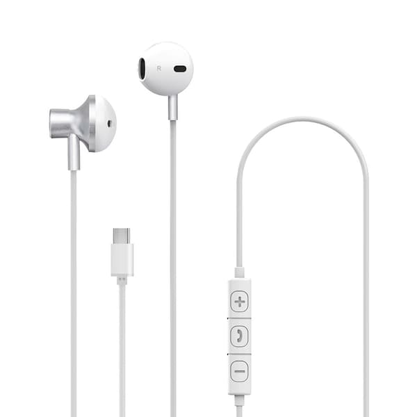 XQISIT Kuulokkeet USB-C Earphones Valkoinen