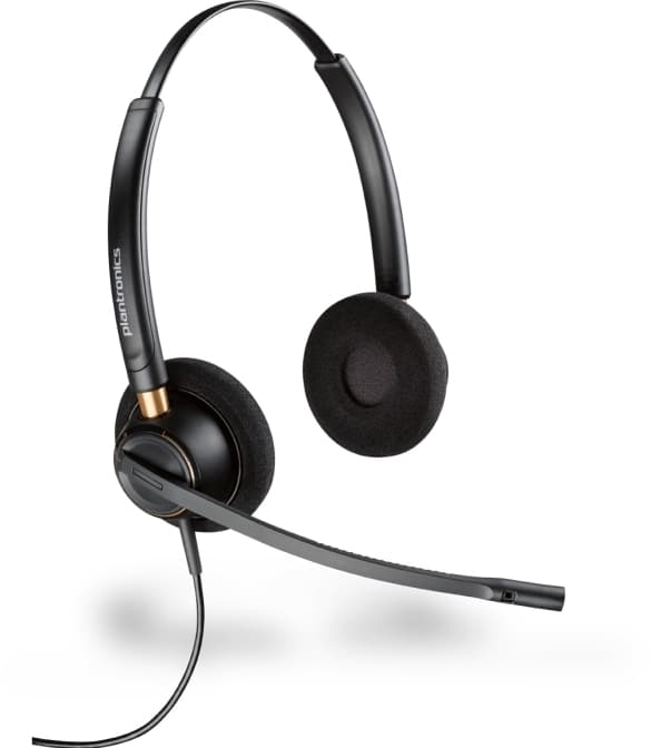 POLY EncorePro HW520, Koblet med ledninger (ikke trådløs), Kontor/kundesenter, 100 - 6800 Hz, 74 g, Hodesett, Sort