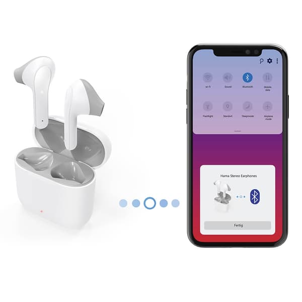 HAMA Hörlur Freedom TWS In-Ear True Wireless White
