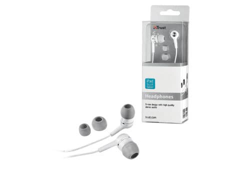 Trust In-Ear Headphones for iPad and touch tablets - Ørepropper - i øret - kablet - 3,5 mm jakk - hvit - for Apple iPod (4G, 5G); iPod classic; iPod