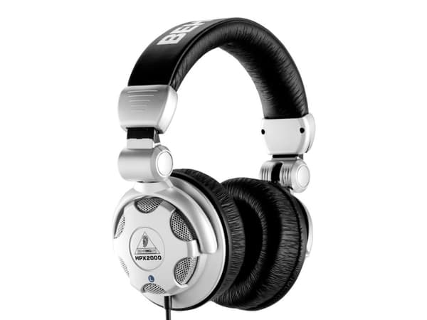 Behringer HPX2000, Koblet med ledninger (ikke trådløs), 20 - 20000 Hz, Musikk, 350 g, Hodetelefoner, Sort, Sølv