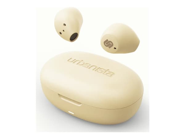 Urbanista Lisbon - True wireless-hodetelefoner med mikrofon - i øret - Bluetooth - vaniljekrem