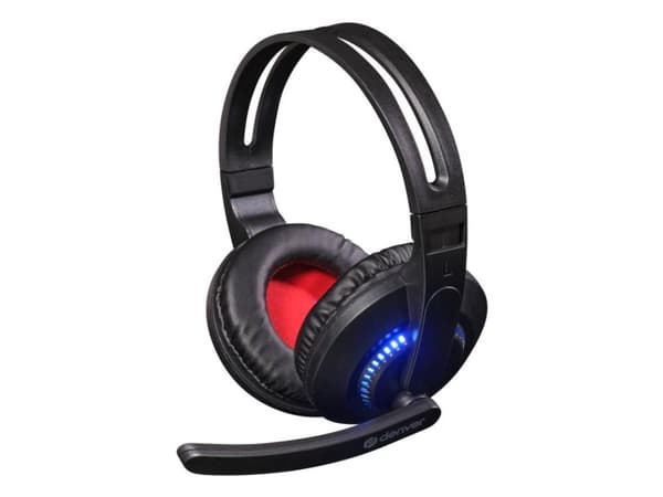 DENVER - Headset - fullstorlek - kabelansluten - USB, 3,5 mm kontakt