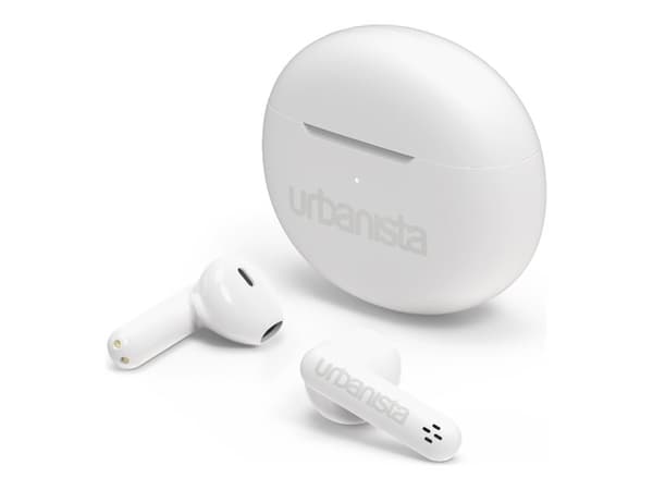 Urbanista Austin - True wireless-hörlurar - öronknopp - Bluetooth - kritvit