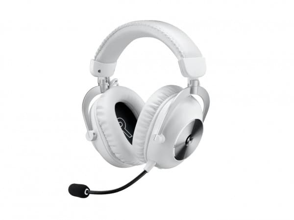 Logitech G Pro X 2 - Hodesett - full størrelse - LIGHTSPEED - trådløs - lydisolerende - hvit
