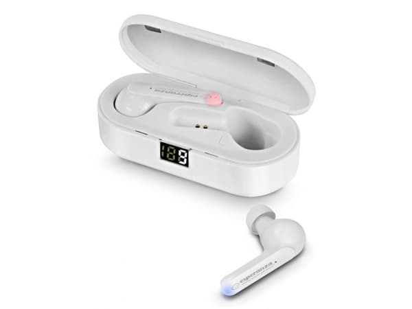 Esperanza EH230W, True Wireless Stereo (TWS), Samtal/musik/sport/vardag, Hörlurar, Vit