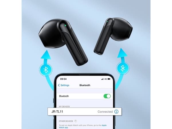 Joyroom Joyroom hörlurar TWS trådlös ENC vattentät IPX4 Bluetooth 5.3 svart (JR-TL11)