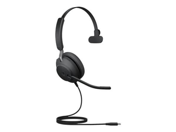 Jabra Evolve2 40 SE MS Mono - Headset - på örat - kabelansluten - USB-C - ljudisolerande - Certifierad för Microsoft-teams