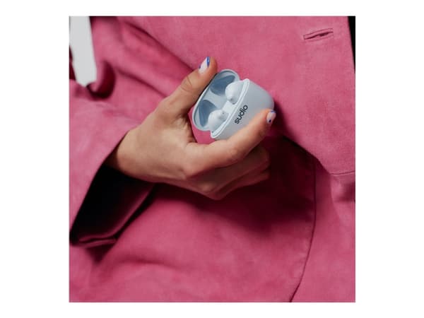 Sudio A1 - True wireless-hörlurar med mikrofon - öronknopp - Bluetooth - ljudisolerande - dimblå