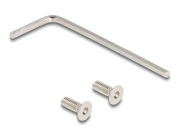 Delock - Holder for hodetelefoner - adjustable, for desk mounting, aluminum - sølv