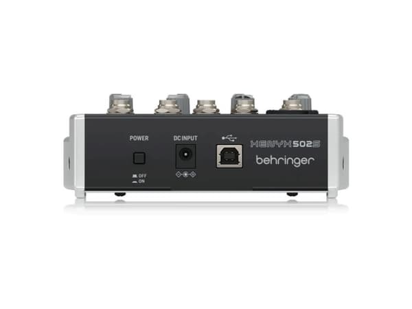 Behringer 502S - 5-kanals kompakt analog mixer med USB-gränssnitt speciellt utformad för podcasting, streaming och heminspelning