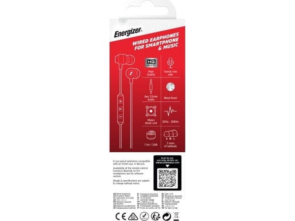 Energizer Classic CIA10 - 3,5 mm:n pistokkeelliset langalliset kuulokkeet (vaaleanpunainen kulta)
