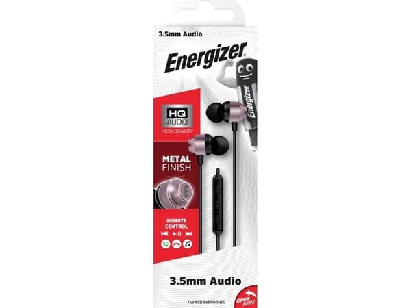 Energizer Classic CIA10 - 3,5 mm:n pistokkeelliset langalliset kuulokkeet (vaaleanpunainen kulta)
