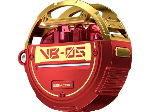 WEKOME VB05 Vanguard Series - Bluetooth V5.3 TWS trådløse hodetelefoner med ladeveske (rød)
