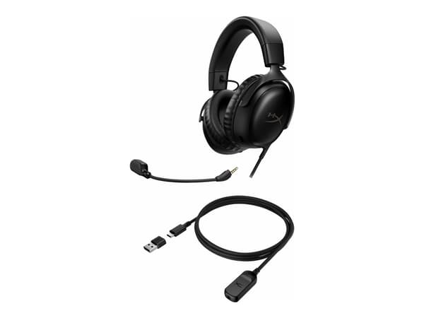 HyperX Cloud III Gaming - Hodesett - full størrelse - kablet - USB, 3,5 mm jakk - svart