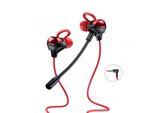 WEKOME ET-Y30 ET-serien - Kablet spillhodetelefoner 3,5 mm-kontakt (rød)