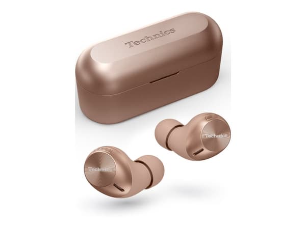 Technics EAH-AZ40M2 - True wireless-hörlurar med mikrofon - inuti örat - Bluetooth - aktiv brusradering - guldrosa