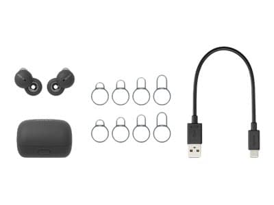 Sony LinkBuds WF-L900 - True wireless-hodetelefoner med mikrofon - ørepropp - Bluetooth - grå