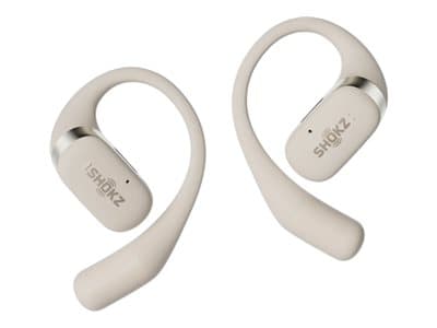 AfterShokz OpenFit – Hörlurar med mikrofon – öppet öra – montering bakom nacken – Bluetooth – trådlös AfterShokz OpenFit – Hörlurar med mikrofon – öppet öra – montering bakom nacken – Bluetooth – trådlös